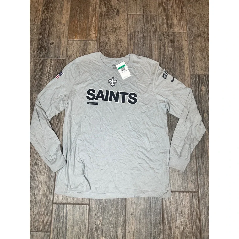 Nike New Orleans Saints NFL Salute to Service Long Sleeve‎ T-Shirt Men's XL